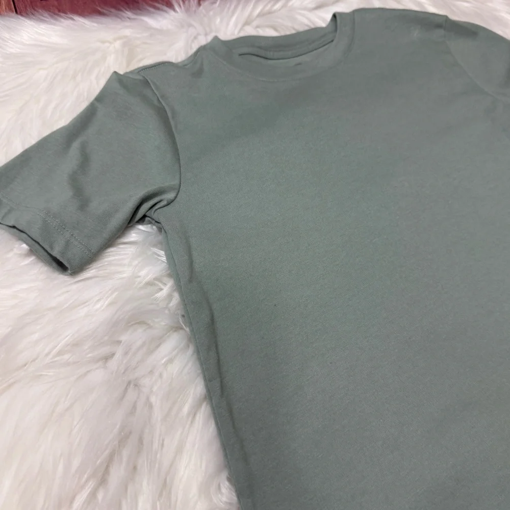 Wonder Nation Youth Boy Size Small (6-7) Soft Green Short Sleeve Shirt